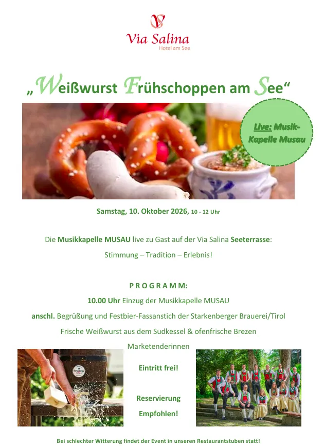 Weißwurst Frühschoppen am See in Nesselwängle