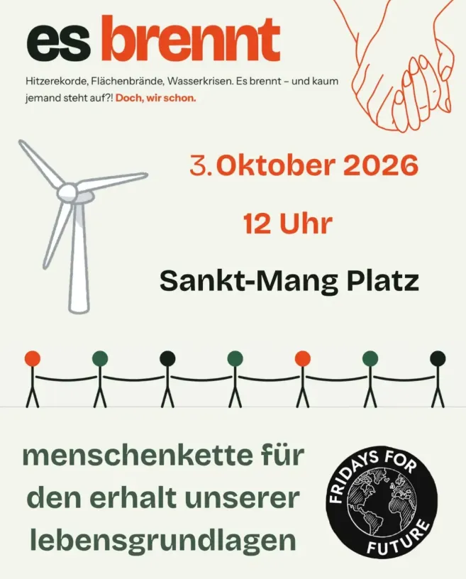Menschenkette für Klimaschutz in Kempten
