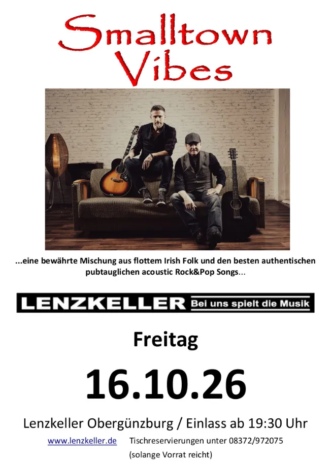 Livemusik mit den Smalltown Vibes Obergünzburg