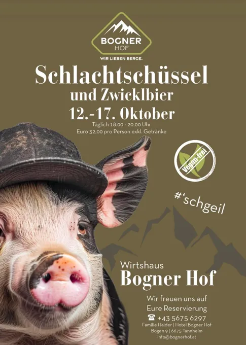 Schlachtschüssel und Zwicklbier im Bogner Hof Tannheim