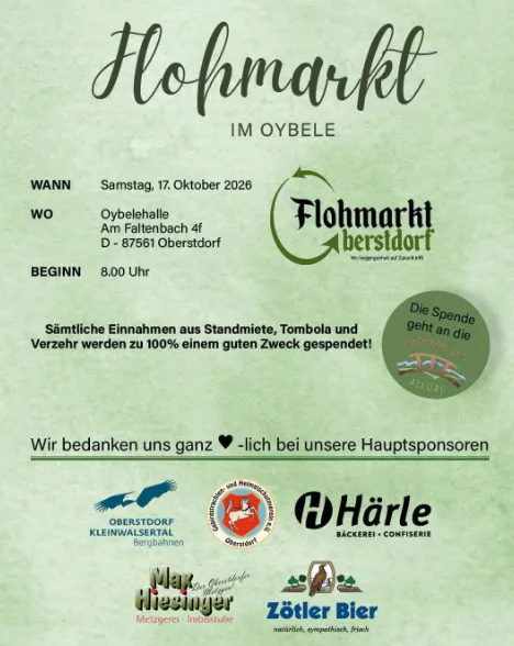 Flohmarkt im Oybele in Oberstdorf