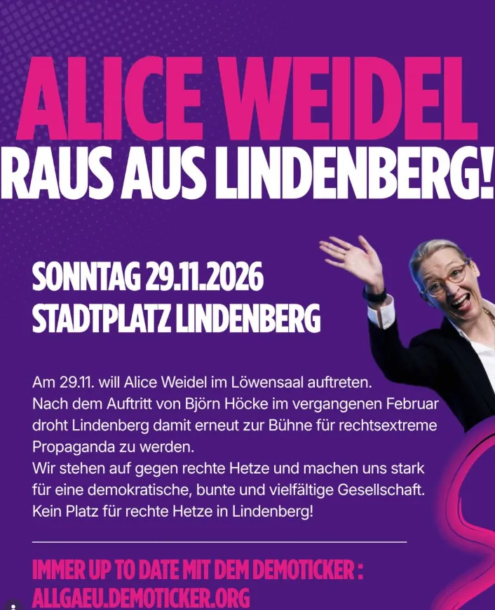Demonstration auf dem Stadtplatz Lindenberg