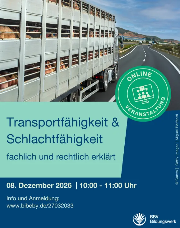 Notschlachtung, Transport- und Schlachtfähigkeit online