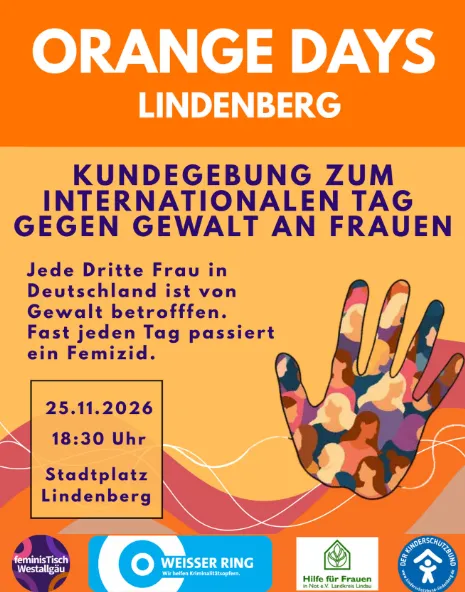 Orange Days: Kundgebung in Lindenberg