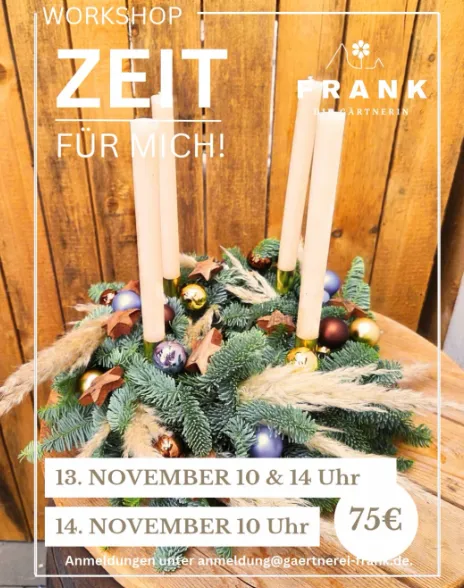 Adventskranz-Workshop bei der Gärtnerei Frank