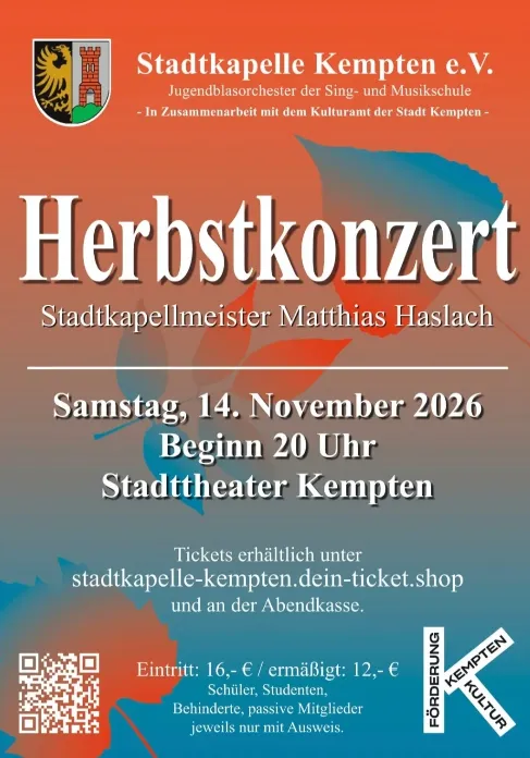 Herbstkonzert der Stadtkapelle in Kempten