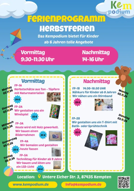 Herbstferienprogramm im Kempodium in Kempten