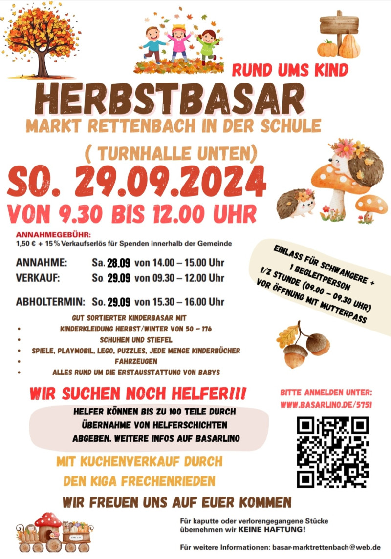 Kinderbasar Herbst/Winter Markt Rettenbach