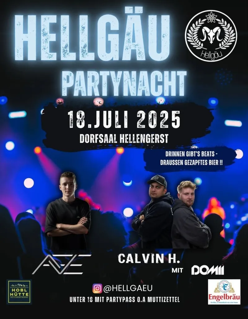 Hellgäu Partynacht im Dorfsaal Hellengerst