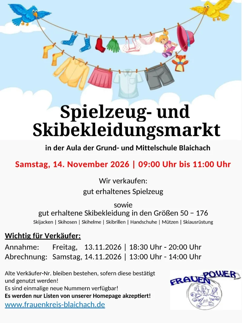 Spielzeug- und Skibekleidungsmarkt in Blaichach