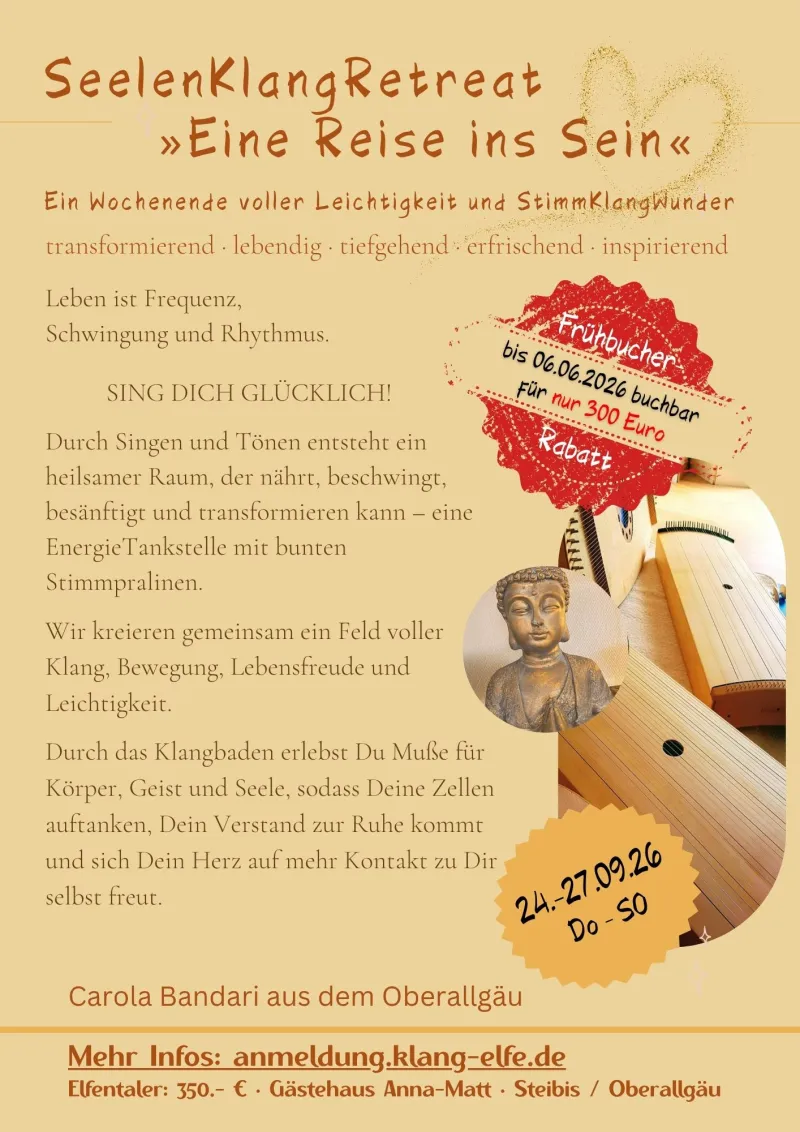 SeelenKlangRetreat in Oberstaufen Steibis