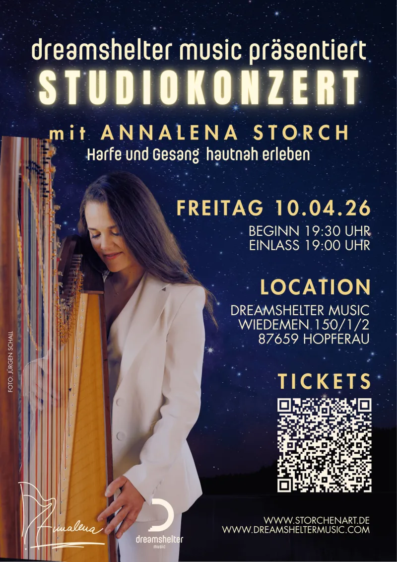 Tonstudiokonzert mit Annalena Storch in Hopferau