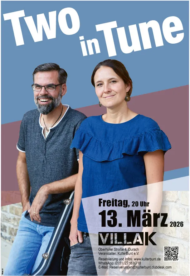 Konzert Two in Tune in der Villa K in Durach