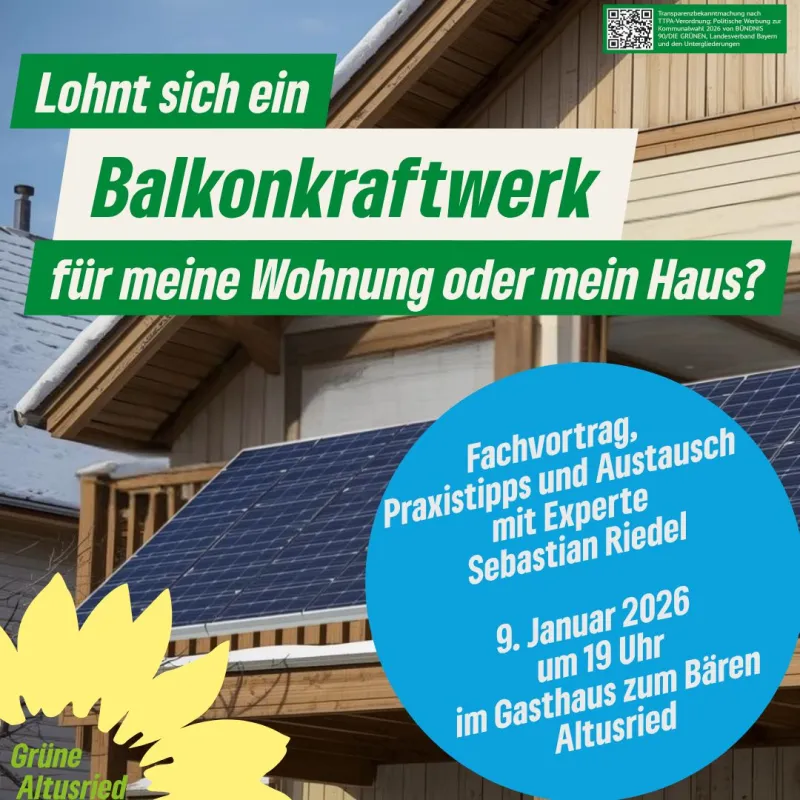 Lohnt sich ein Balkonkraftwerk? im Bären Altusried