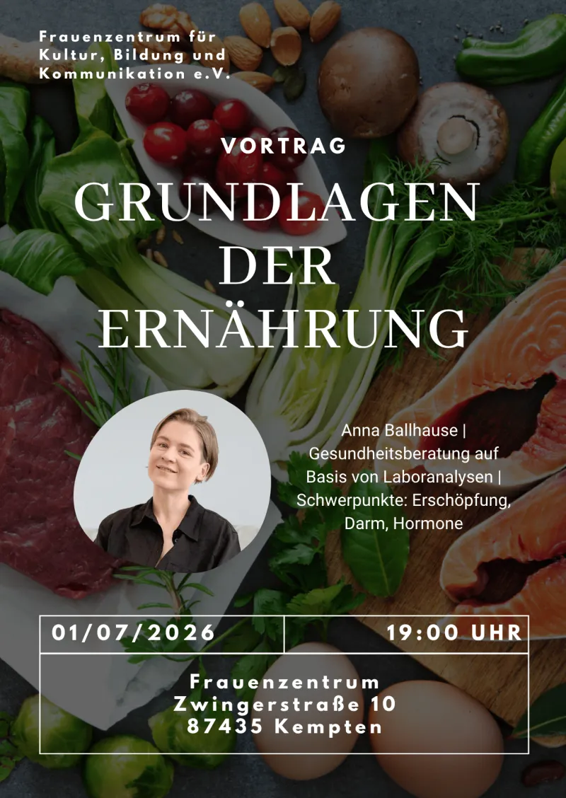 Vortrag Ernährung im Frauenzentrum Kempten