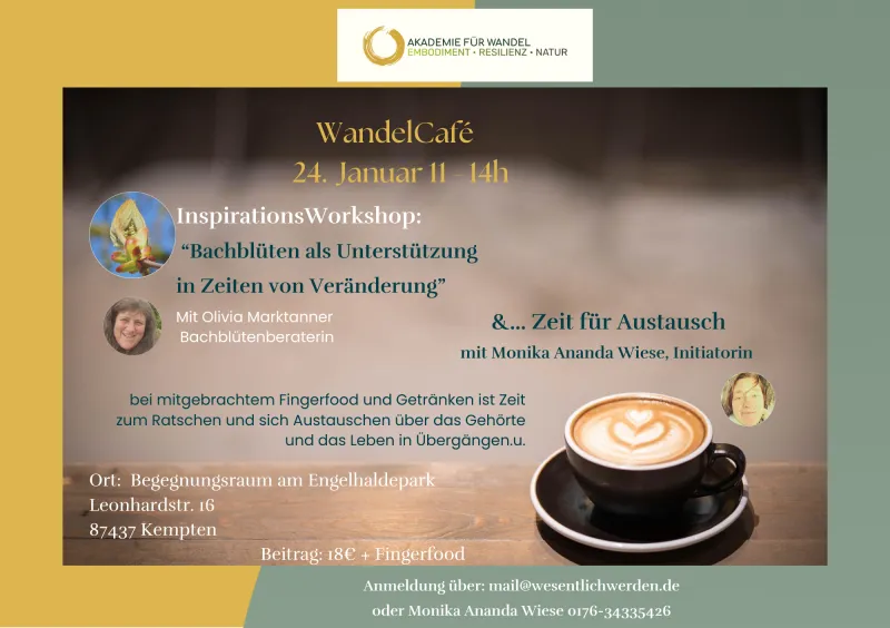 WandelCafé Bachblüten im Begegnungsraum Kempten