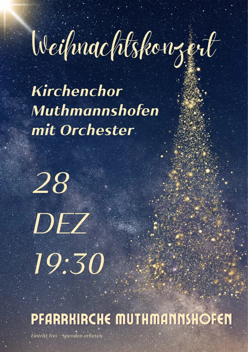 Weihnachtskonzert in der Pfarrkirche Muthmannshofen