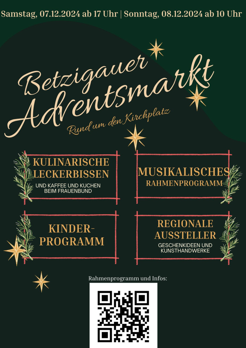 Betzigauer Adventsmarkt rund um den Kirchplatz