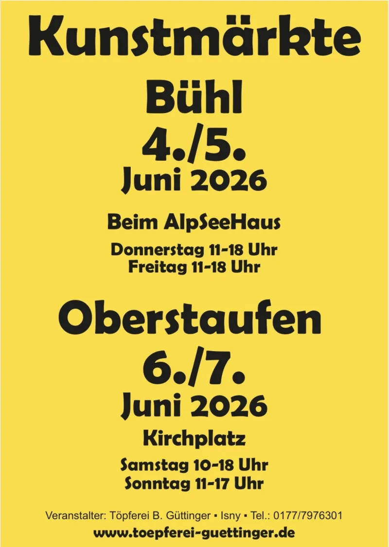 Kunsthandwerkermarkt in Bühl am Alpsee