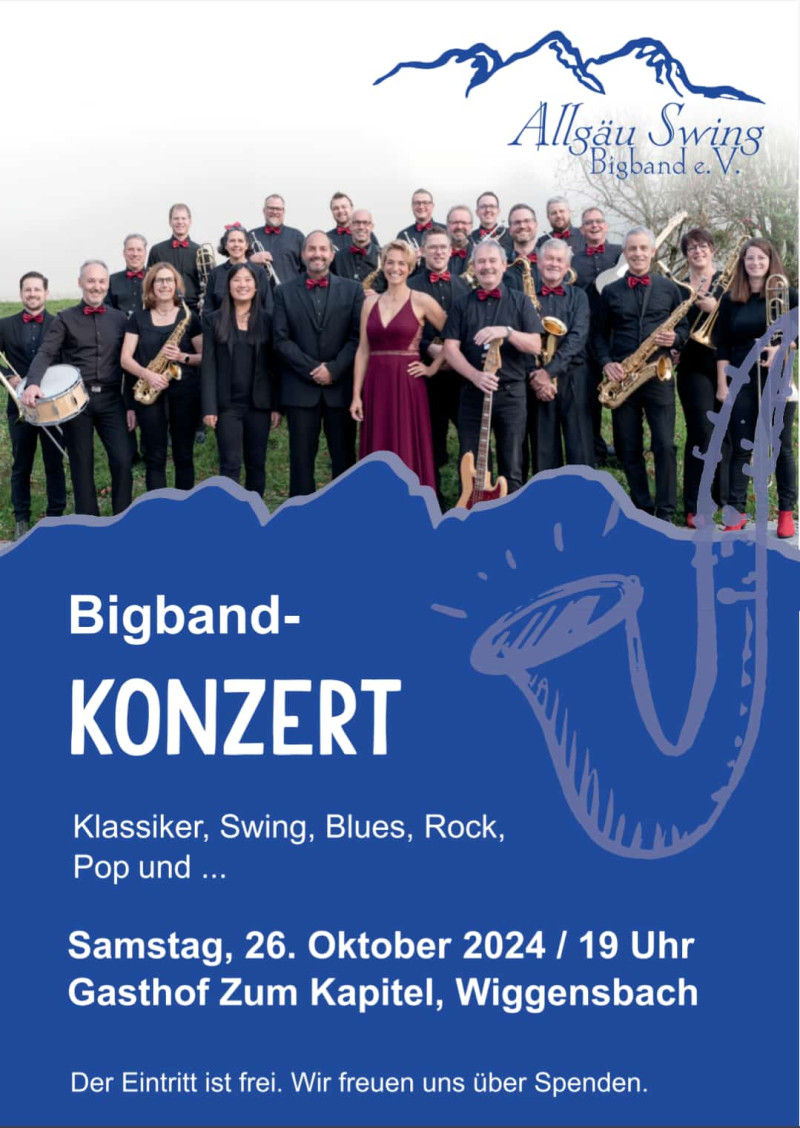 Bigband-Konzert im Wirtshaus Zum Kapitel in Wiggensbach