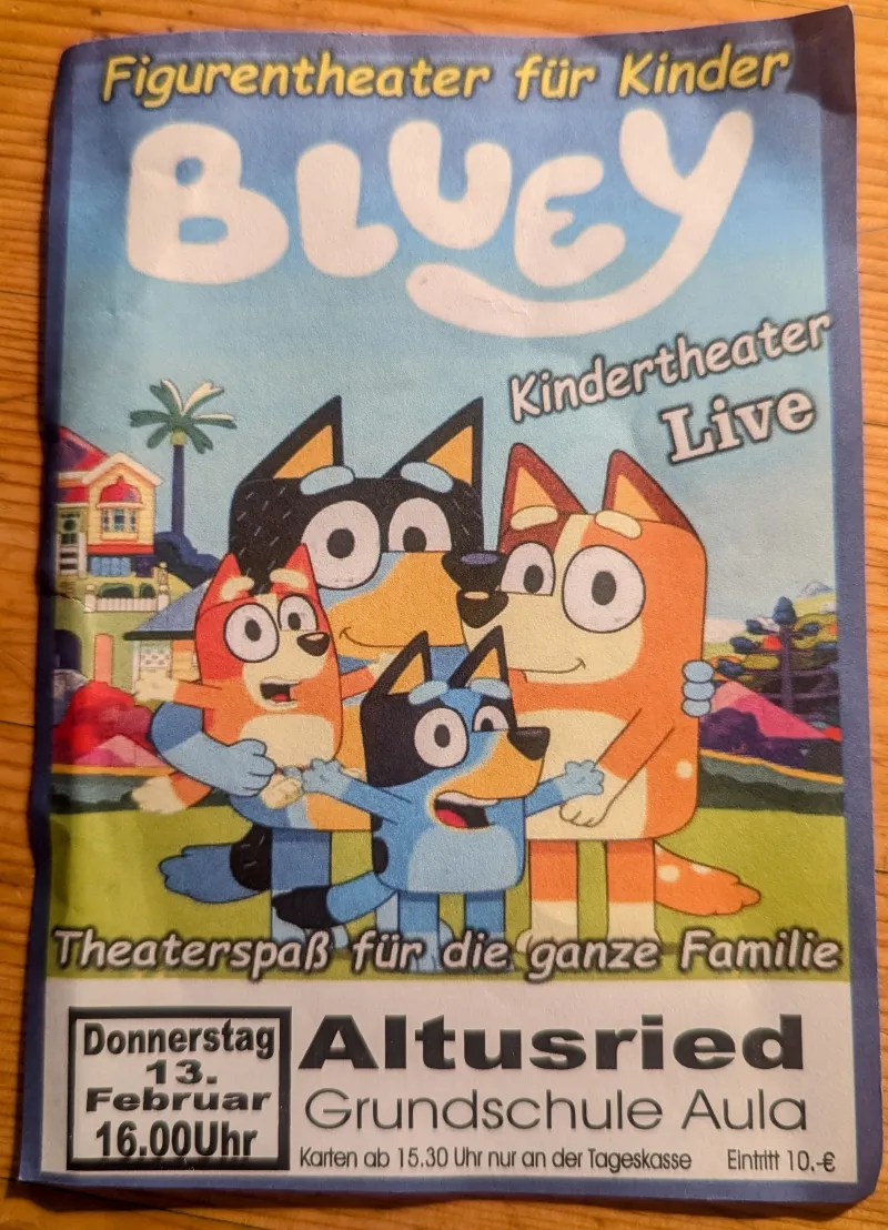 Bluey – Figurentheater für Kinder in Altusried