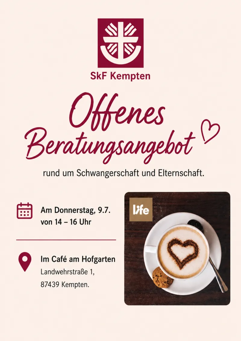 Schwangerenberatung im Café am Hofgarten Kempten