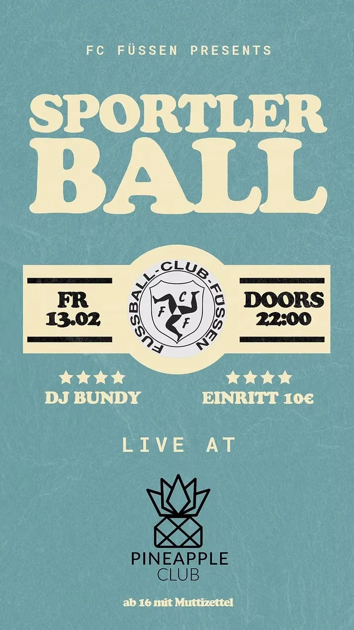 Sportlerball des FC Füssen im Pineapple Club