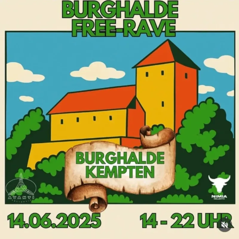 Free-Rave auf der Burghalde in Kempten