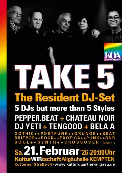 TAKE 5 – The Resident DJ-Set in der Allgäuhalle Kempten
