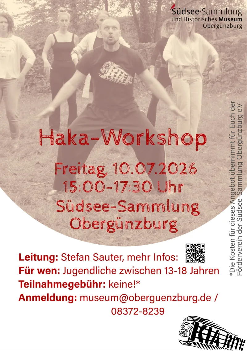 Haka-Workshop für Jugendliche in der Südsee-Sammlung