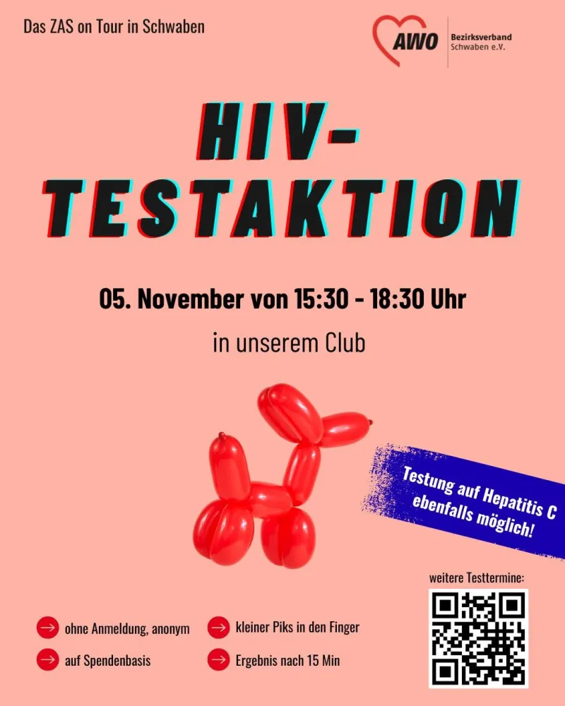HIV + HCV Test-Tag im Club Vaudeville in Lindau