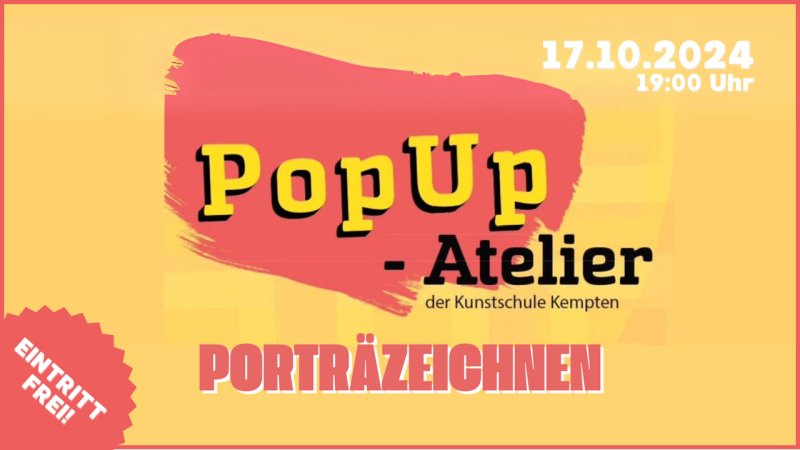 PopUp Atelier Porträtzeichnen im Künstlerhaus Kempten