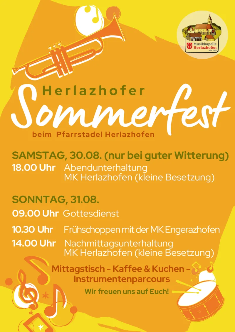 Herlazhofer Sommerfest am Pfarrstadel mit Blasmusik