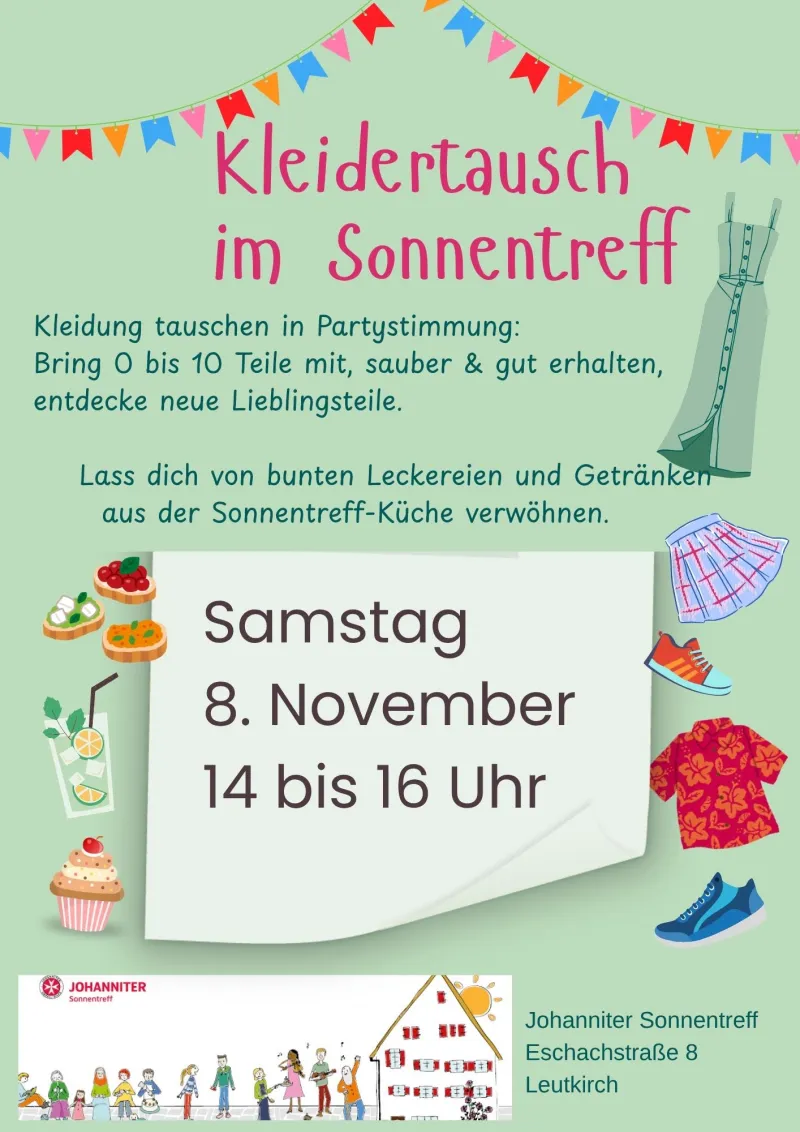 Kleidertausch-Treff im Johanniter Sonnentreff Leutkirch