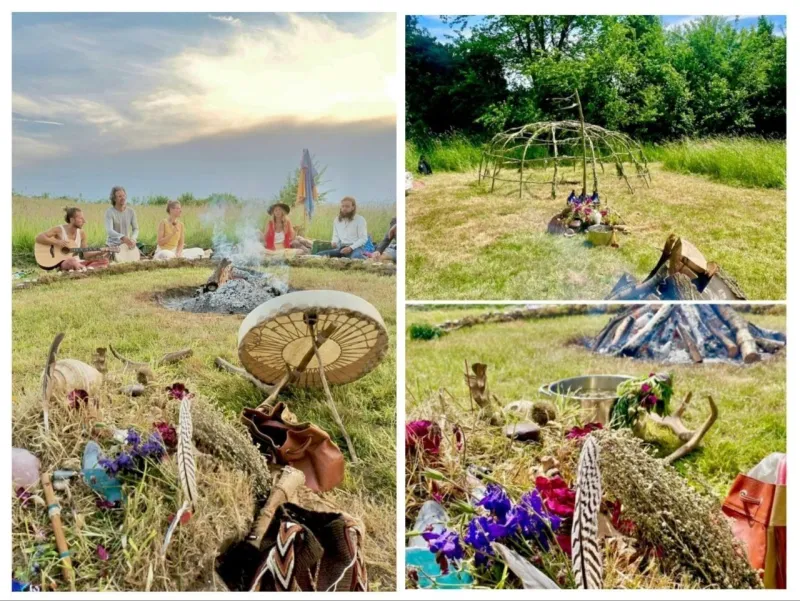 Rituelle Schwitzhütte und Potluck in Kornhofen
