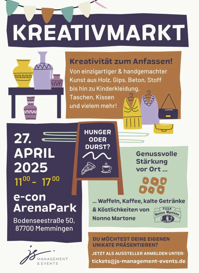 Kreativmarkt im e-con ArenaPark Memmingen