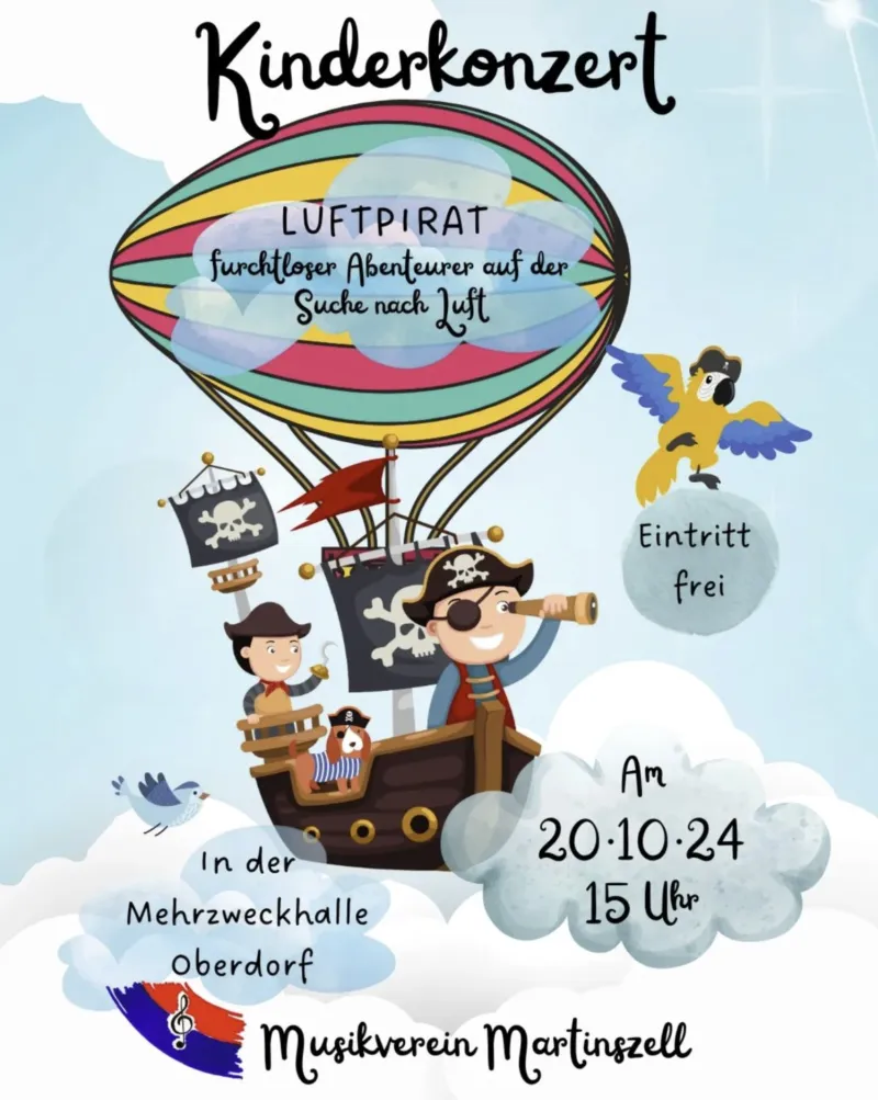 Kinderkonzert „Luftpirat“ in der Mehrzweckhalle Oberdorf
