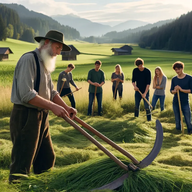 Kurs: Mähen mit der Sense