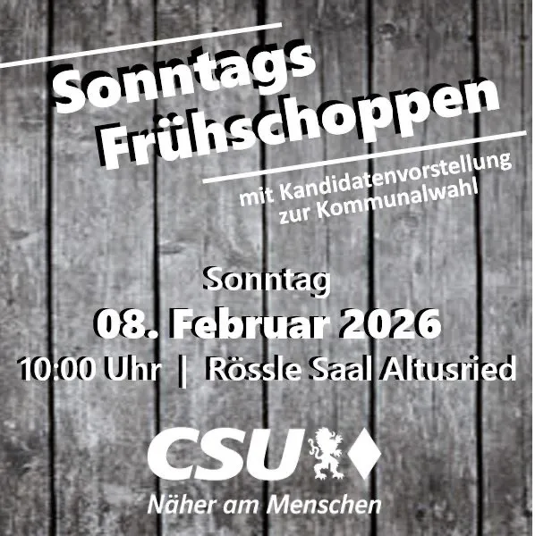 CSU Sonntagsfrühschoppen im Rössle Saal Altusried