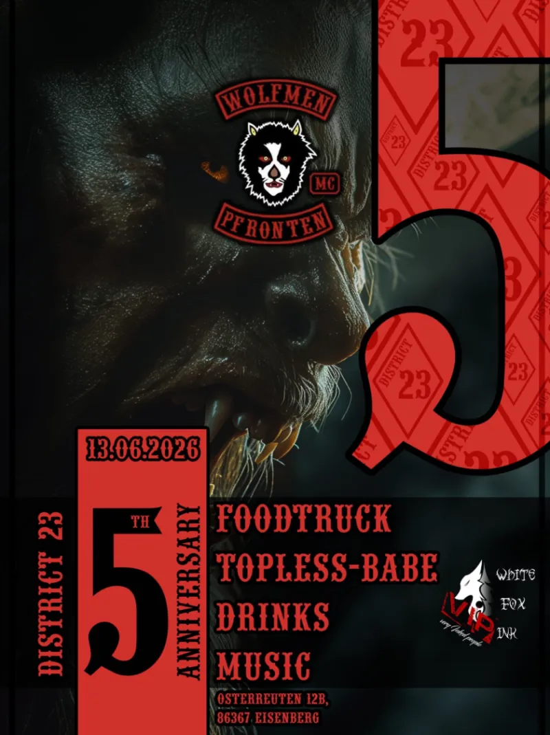 5th Anniversary der Wolfmen MC Pfronten in Eisenberg