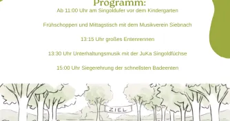 Bachfest mit großem Badeentenrennen in Waal
