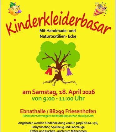 Kinder-und Jugendkleiderbasar  in Friesenhofen