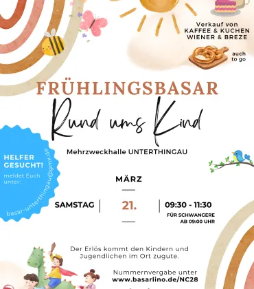 Frühlingsbasar für Kinder in Unterthingau