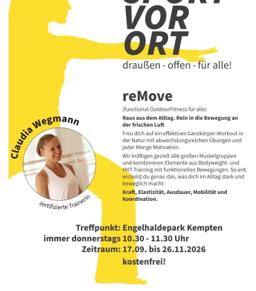 reMove Outdoor-Fitness im Engelhaldepark Kempten