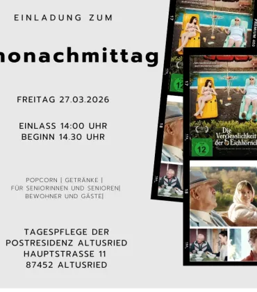 Kinonachmittag in der Postresidenz Altusried