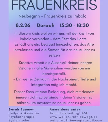Frauenkreis - Neubeginn im Yoga Raum Durach