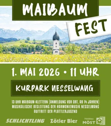 Maibaum-Aufstellen in Nesselwang