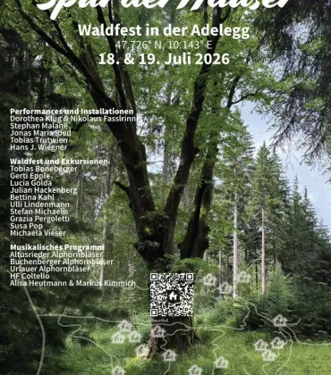 Waldfest Spur der Häuser in der Adelegg