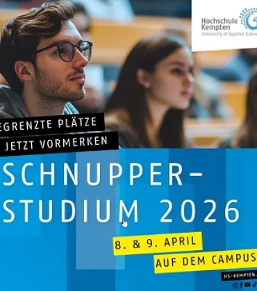 Schnupperstudium an der Hochschule Kempten