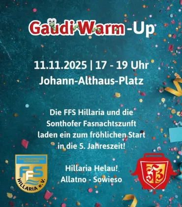 Gaudi-Warm-Up auf dem Johann-Althaus-Platz in Sonthofen